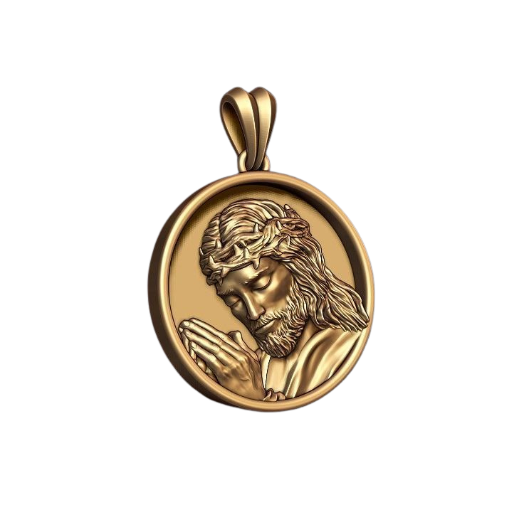 PRAYING CHRIST MEDALLION