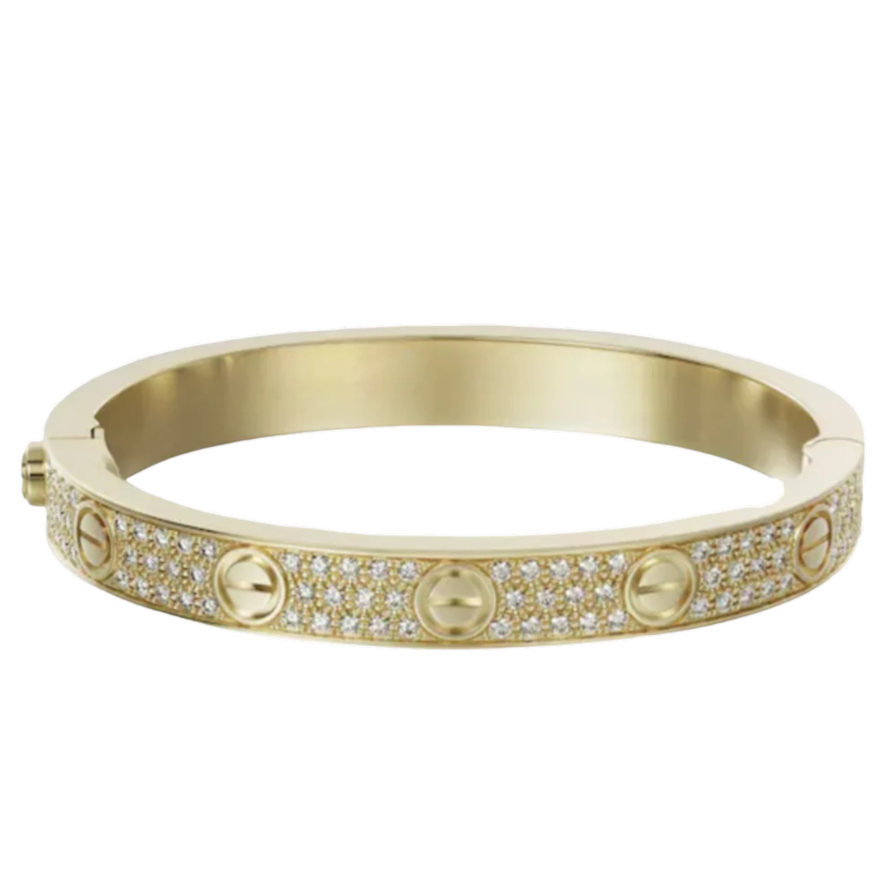 SCREW THICK FULL DIAMOND BRACELET