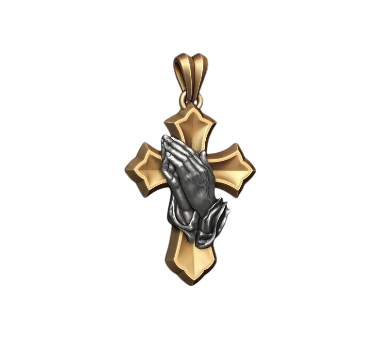 SACRED PRAYING HANDS CROSS